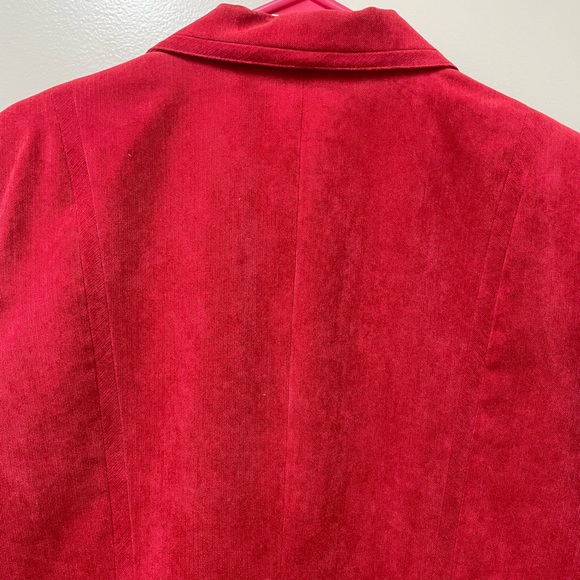 Dress Barn Vintage Corduroy fine wale red blazer - Picture 4 of 6